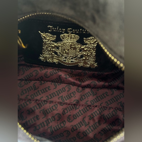 Viral Juicy Couture UK Brown Scottie Dog Velour Bowler Bag - Picture 7 of 8